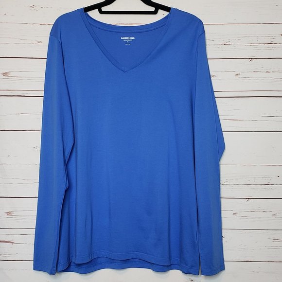 Lands' End Tops Lands End Relaxed Fit Vneck Tee Poshmark